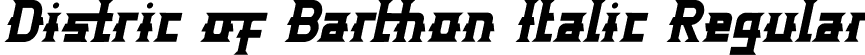 Distric of Barthon Italic Regular font - distric-of-barthon-italic.otf