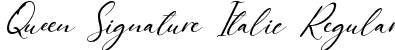 Queen Signature Italic Regular font - queen-signature-script-italic.otf