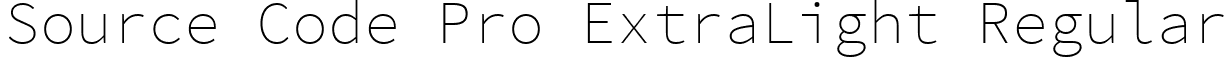 Source Code Pro ExtraLight Regular font - SourceCodePro-ExtraLight.ttf