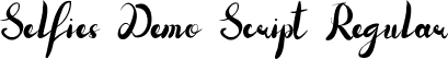 Selfies Demo Script Regular font - SelfiesDemoScript.ttf