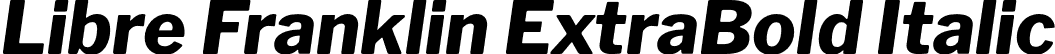 Libre Franklin ExtraBold Italic font - LibreFranklinExtraboldItalic-MaKe.otf