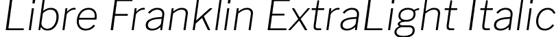 Libre Franklin ExtraLight Italic font - LibreFranklinExtralightItalic-ZMDq.ttf