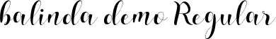 balinda demo Regular font - balindademo-1.ttf