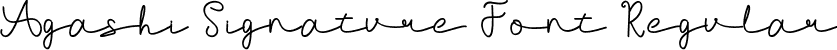 Agashi Signature Font Regular font - Agashi-Signature-Demo.otf