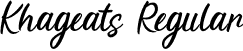 Khageats Regular font - Khageats-YzMpv.otf