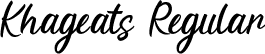 Khageats Regular font - Khageats-rg4LA.ttf