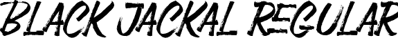 Black Jackal Regular font - black-jackal.ttf