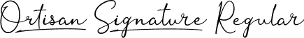 Ortisan Signature Regular font - ortisansignature.ttf