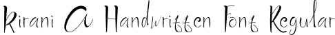 Kirani A Handwritten Font Regular font - Kirani-A-Handwritten-Font-Demo.otf