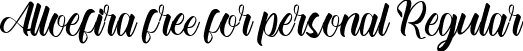 Alloefira free for personal Regular font - AlloefiraFreeForPersonal-OVMv6.ttf