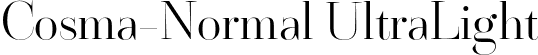 Cosma-Normal UltraLight font - wiescher-design-cosma-normal-ultralight.otf