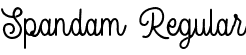 Spandam Regular font - Spandam-2.otf