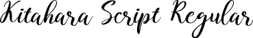 Kitahara Script Regular font - kitaharascript.ttf