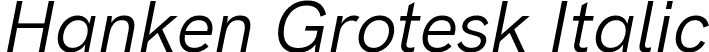 Hanken Grotesk Italic font - HankenGrotesk-Italic.ttf