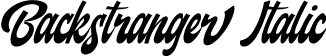 Backstranger Italic font - backstrangerthinitalic-2oggx.ttf