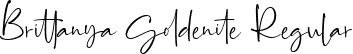 Brittanya Goldenite Regular font - brittanyagoldeniteregular-w1l3x.ttf