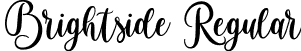 Brightside Regular font - Brightside-GO6da.otf