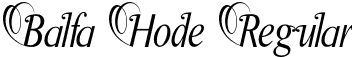 Balfa Hode Regular font - BalfaHode.otf