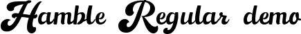 Hamble Regular-demo font - Hamble-Regular-demo.ttf