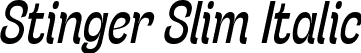Stinger Slim Italic font - Zetafonts-Stinger-Slim-Italic.ttf