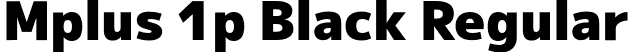 Mplus 1p Black Regular font - mplus1p-black.otf