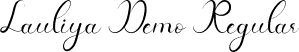 Lauliya Demo Regular font - LauliyaDemoRegular.ttf