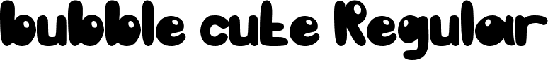 bubble cute Regular font - bubble cute.otf