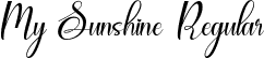 My Sunshine Regular font - MySunshine.ttf