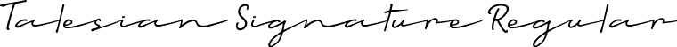 Talesian Signature Regular font - talesian-free.ttf