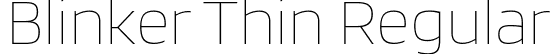 Blinker Thin Regular font - Blinker-Thin.ttf