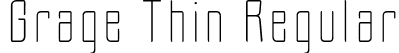 Grage Thin Regular font - GrageThin-yw1r5.ttf