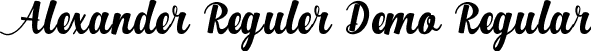 Alexander Reguler Demo Regular font - alexander-regular-demo.ttf