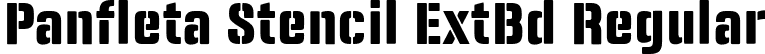 Panfleta Stencil ExtBd Regular font - PanfletaStencil-ExtraBold.ttf