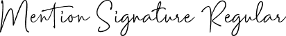 Mention Signature Regular font - mention-signature.ttf