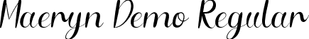 Maeryn Demo Regular font - MaerynDemo-X3EYg.ttf