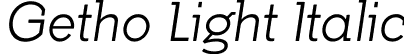 Getho Light Italic font - Getho-Light-It.ttf