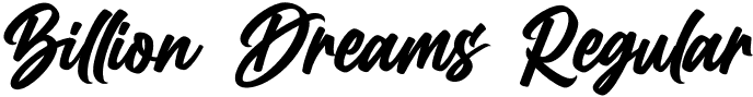 Billion Dreams Regular font - Billion Dreams.otf