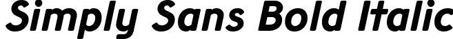 Simply Sans Bold Italic font - SimplySans-BoldItalic.ttf