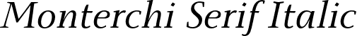 Monterchi Serif Italic font - monterchiserif-italic.otf
