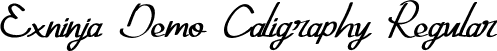 Exninja Demo Caligraphy Regular font - ExninjaDemoCaligraphy.ttf