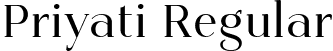 Priyati Regular font - Priyati-Regular.ttf