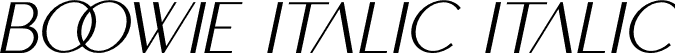 BOOWIE italic Italic font - boowie-italic.ttf