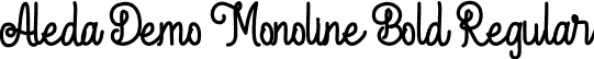 Aleda Demo Monoline Bold Regular font - AledaDemo-MonolineBold.otf