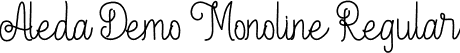 Aleda Demo Monoline Regular font - AledaDemo-Monoline.otf