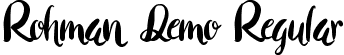 Rohman Demo Regular font - RohmanDemoRegular.ttf