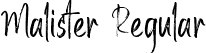 Malister Regular font - Malister TTF.ttf