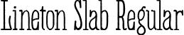 Lineton Slab Regular font - lineton-slab.ttf