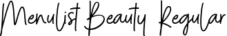 Menulist Beauty Regular font - menulist-beauty-personal-use.ttf