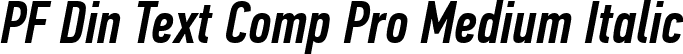 PF Din Text Comp Pro Medium Italic font - pfdintextcomppro-medital.ttf