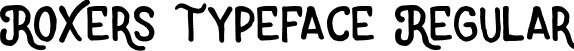 Roxers Typeface Regular font - roxers-typeface.ttf